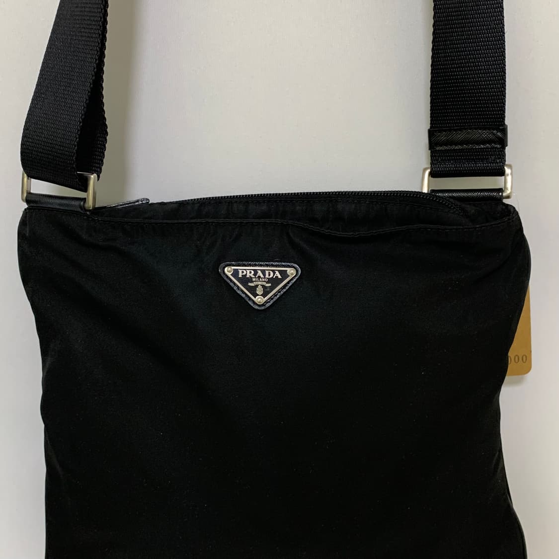 프라다 은장 로고 크로스백 블랙 정품 빈티지 가방 상품이미지4