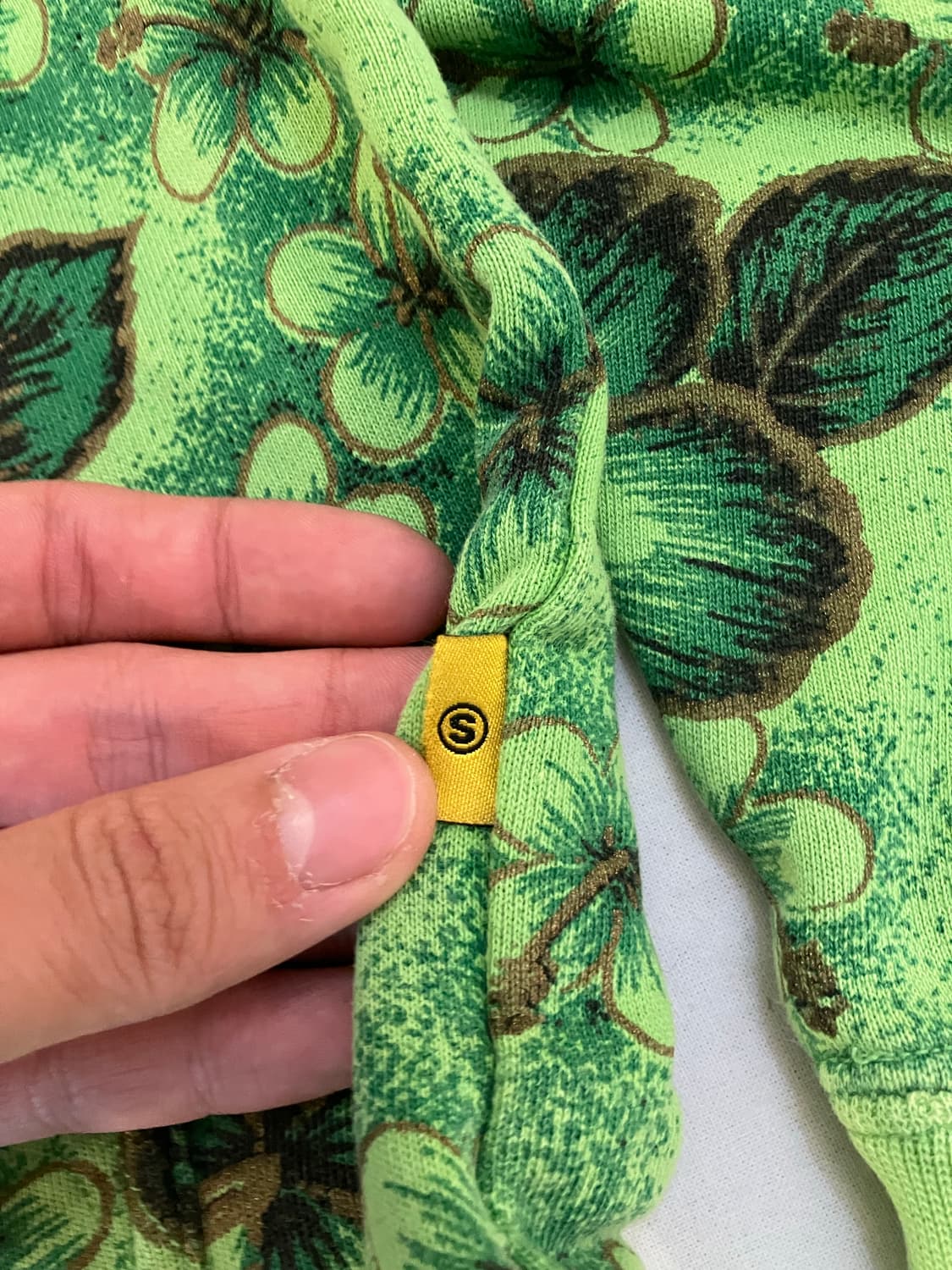 14ss 스투시 아카이브 플라워 후드집업 그린 상품이미지5