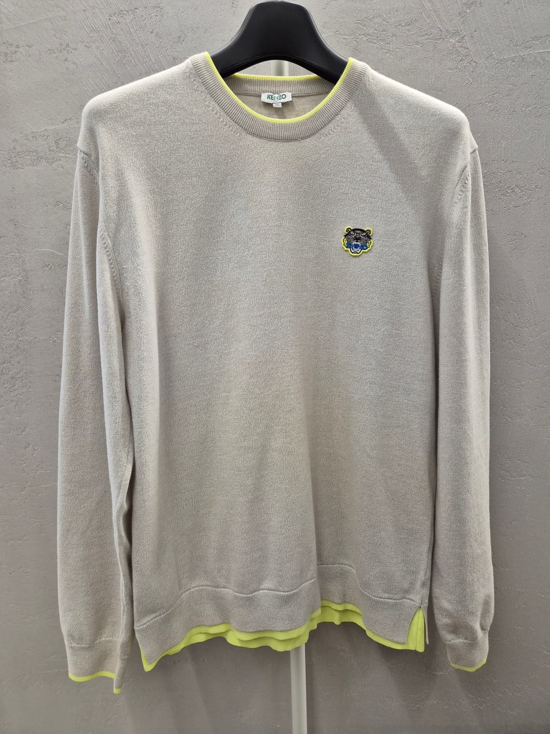 겐조 타이거 패치 니트 베이지 XL 상품이미지2