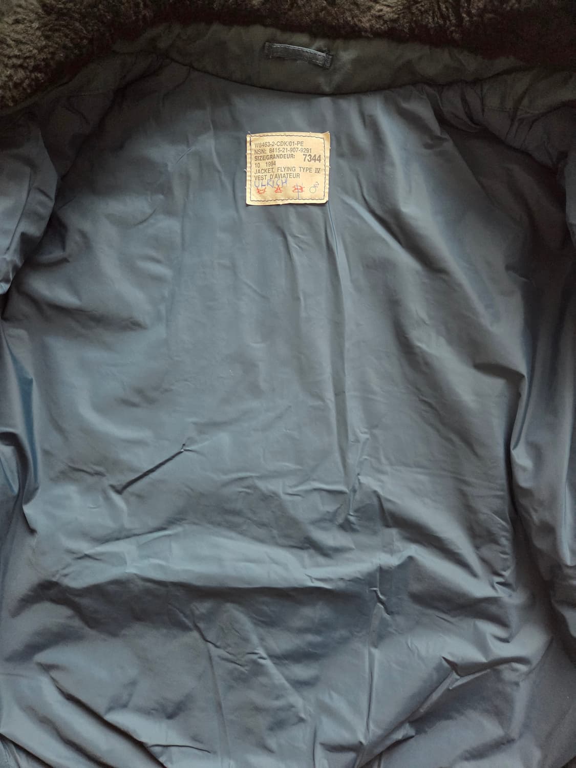 1994 캐나다 RCAF 플라이트 자켓 TYPE 4 상품이미지5