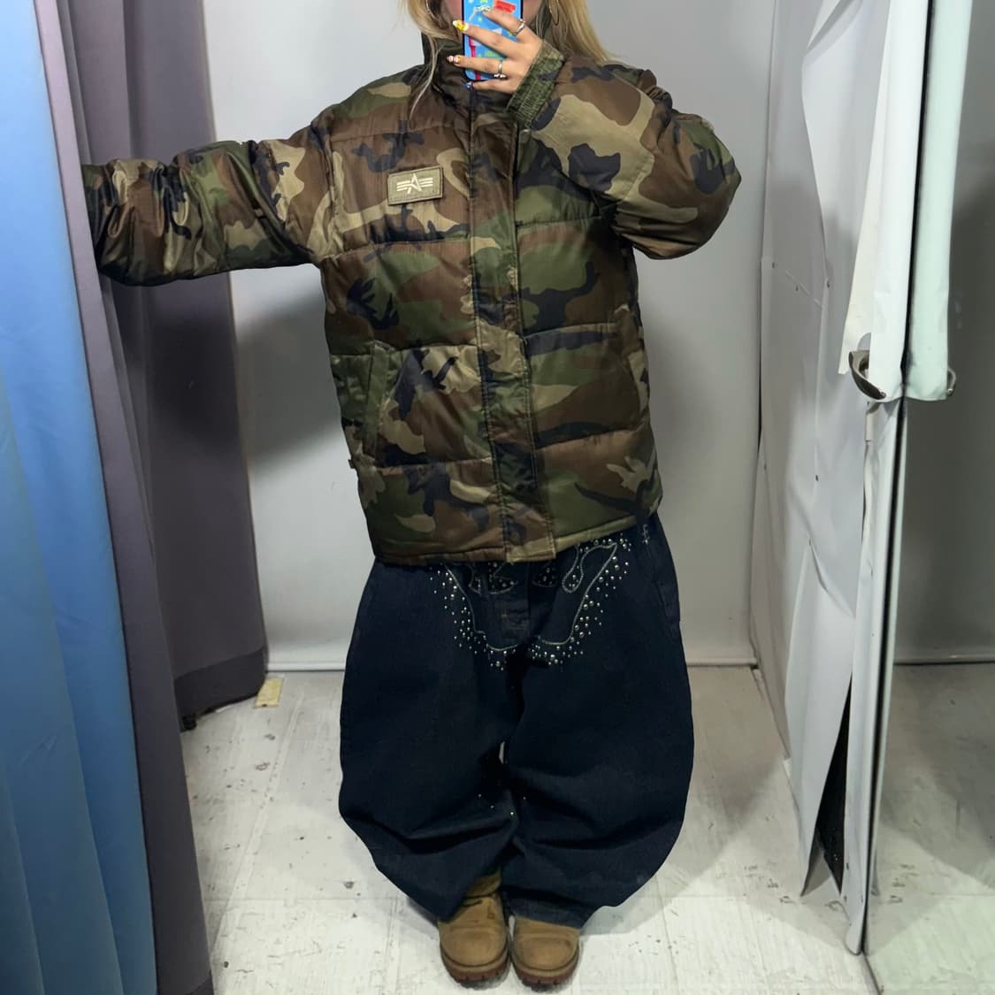 알파인더스트리 카모 패딩 상품이미지3