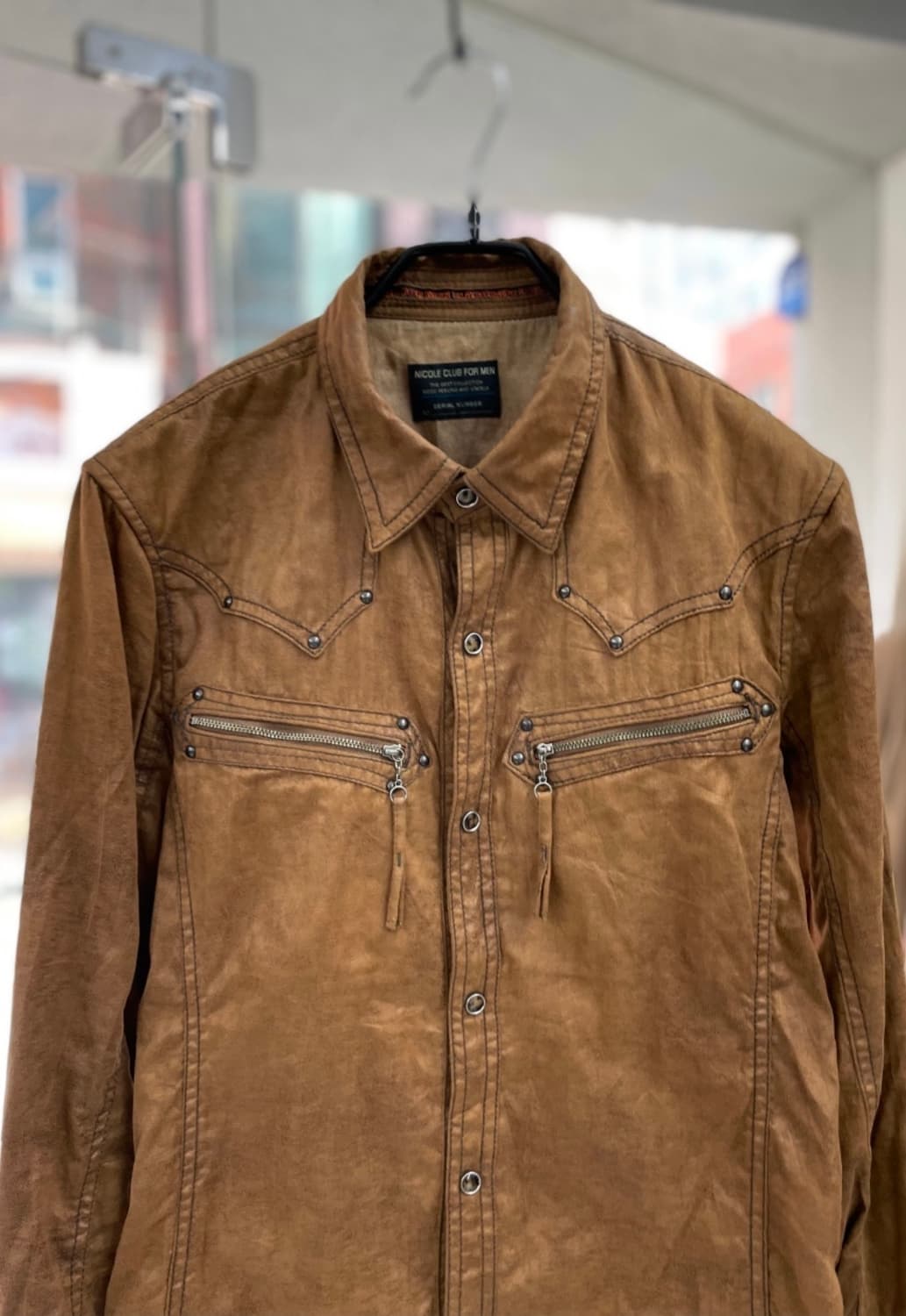 NICOLECLUB 스터드 웨스턴 셔츠 상품이미지2