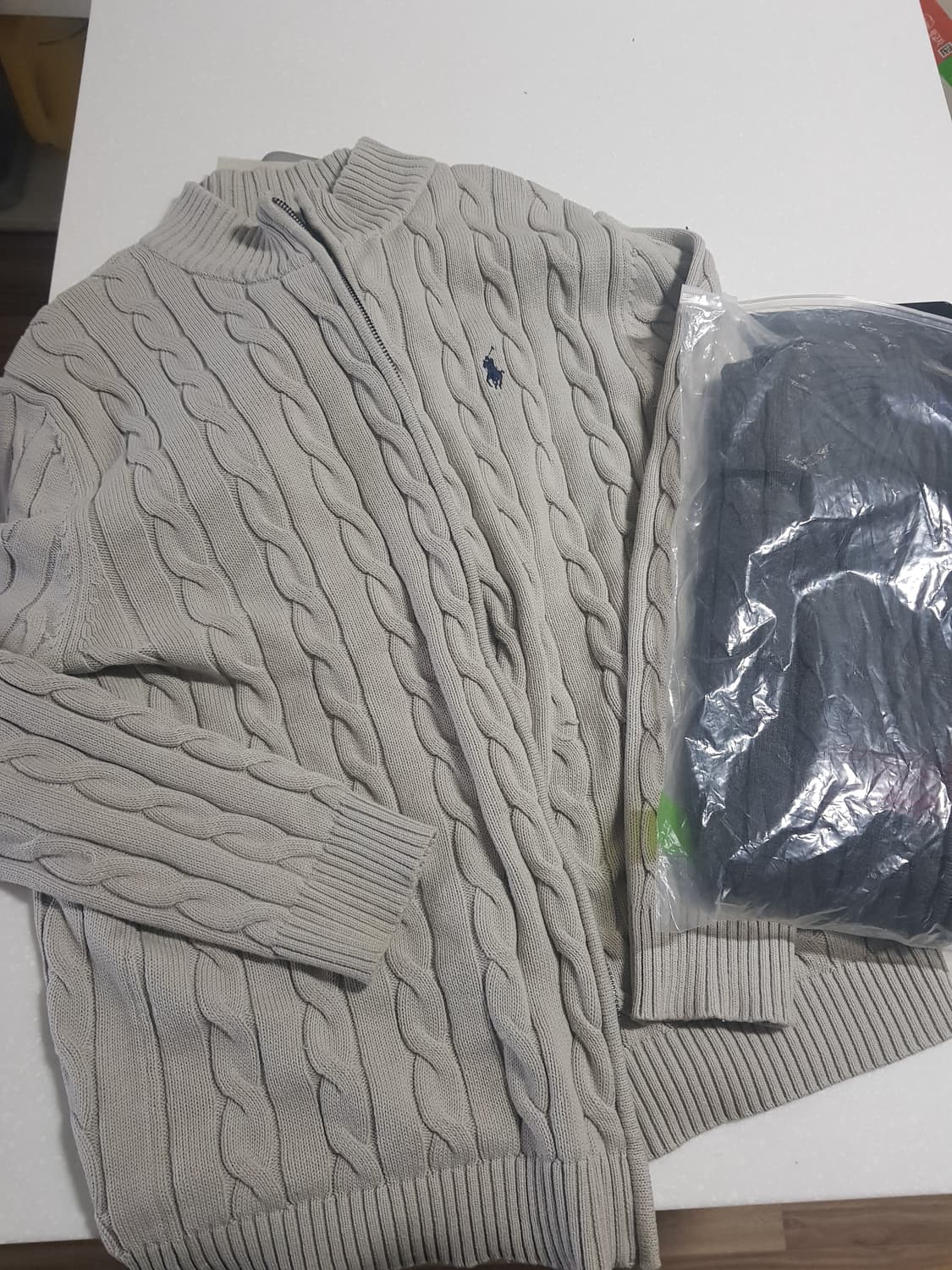 폴로 랄프로렌 남성 케이블 니트 코튼 풀 집업 상품이미지8