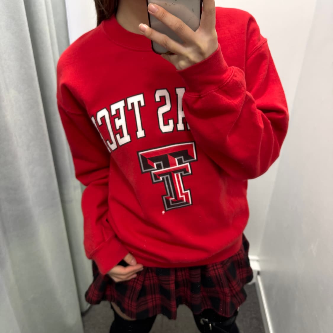 MV sport 레드 텍사스테크 맨투맨 상품이미지2