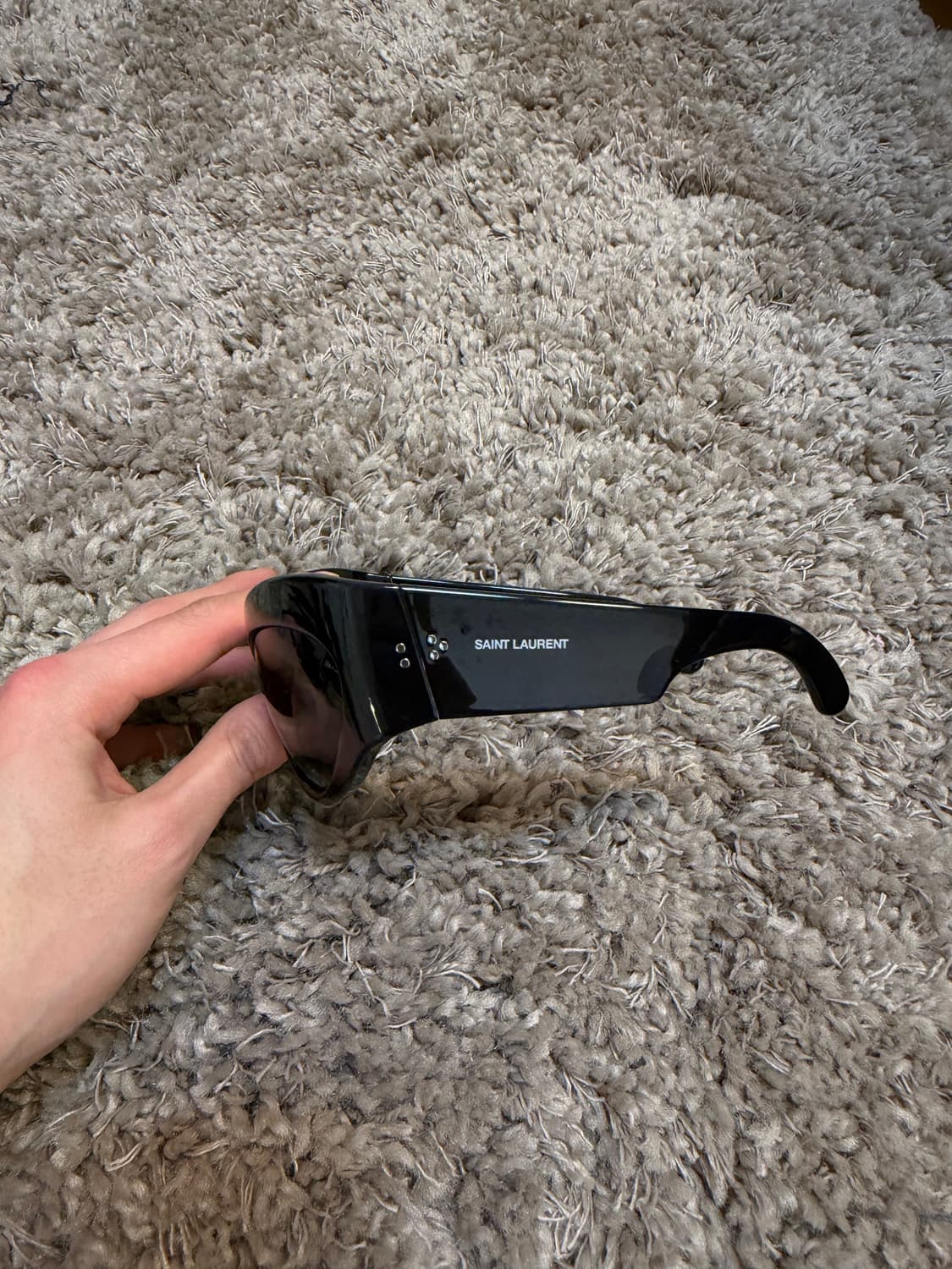 생로랑 와이드 선글라스 블랙 상품이미지3