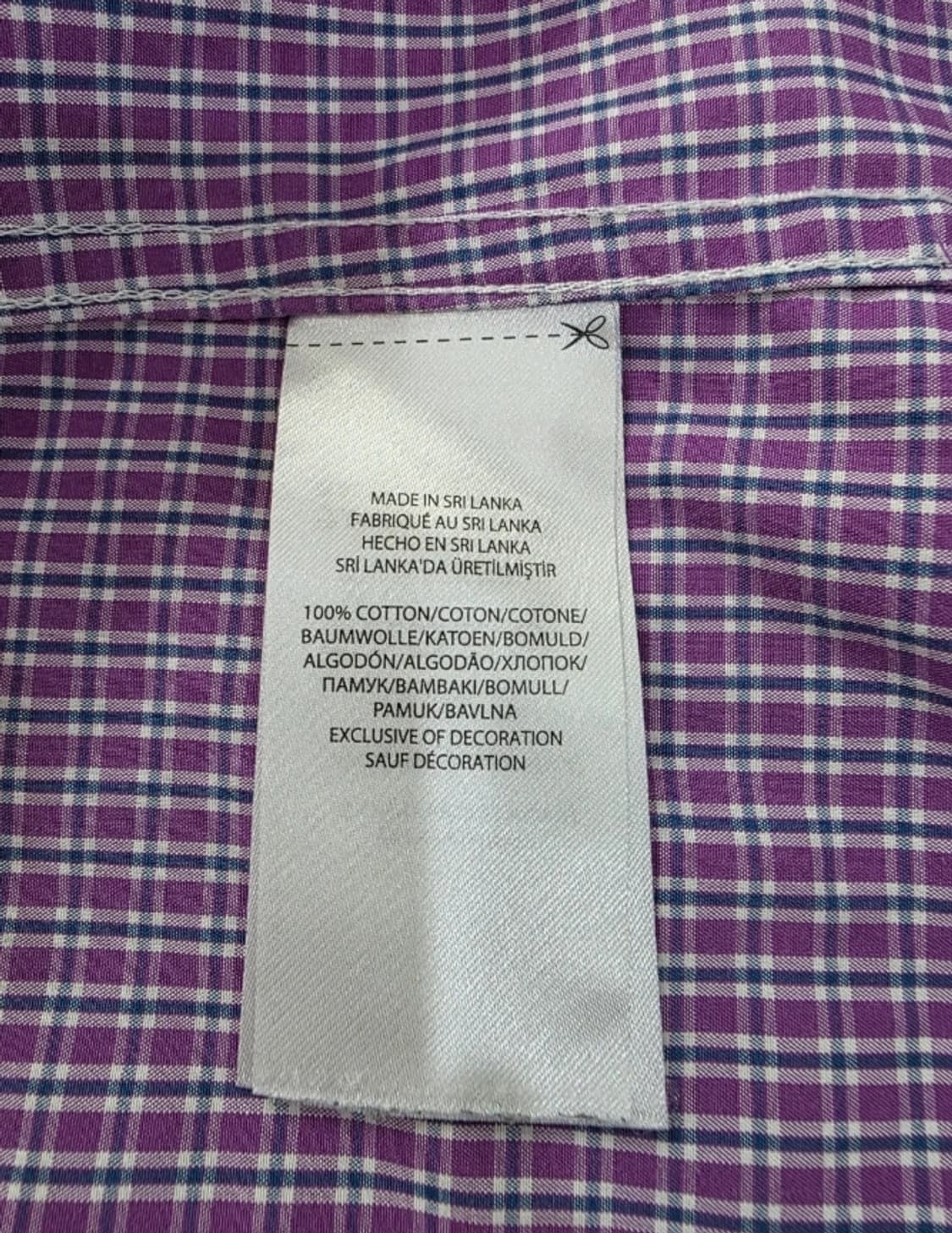폴로 랄프로렌 퍼플 체크 셔츠 남성 95~100 상품이미지7