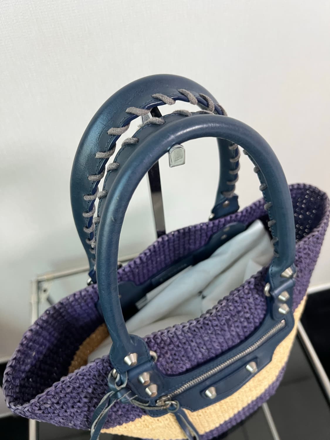 발렌시아가 라피아 파니에 모터백 상품이미지7