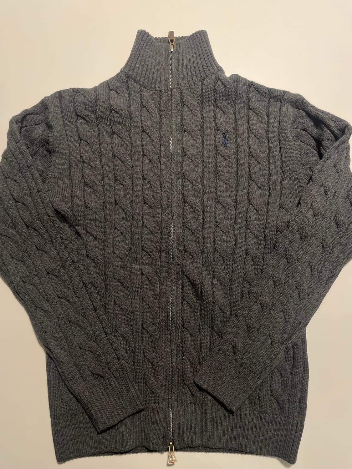 폴로 케이블 니트 투웨이 풀집업 상품이미지1