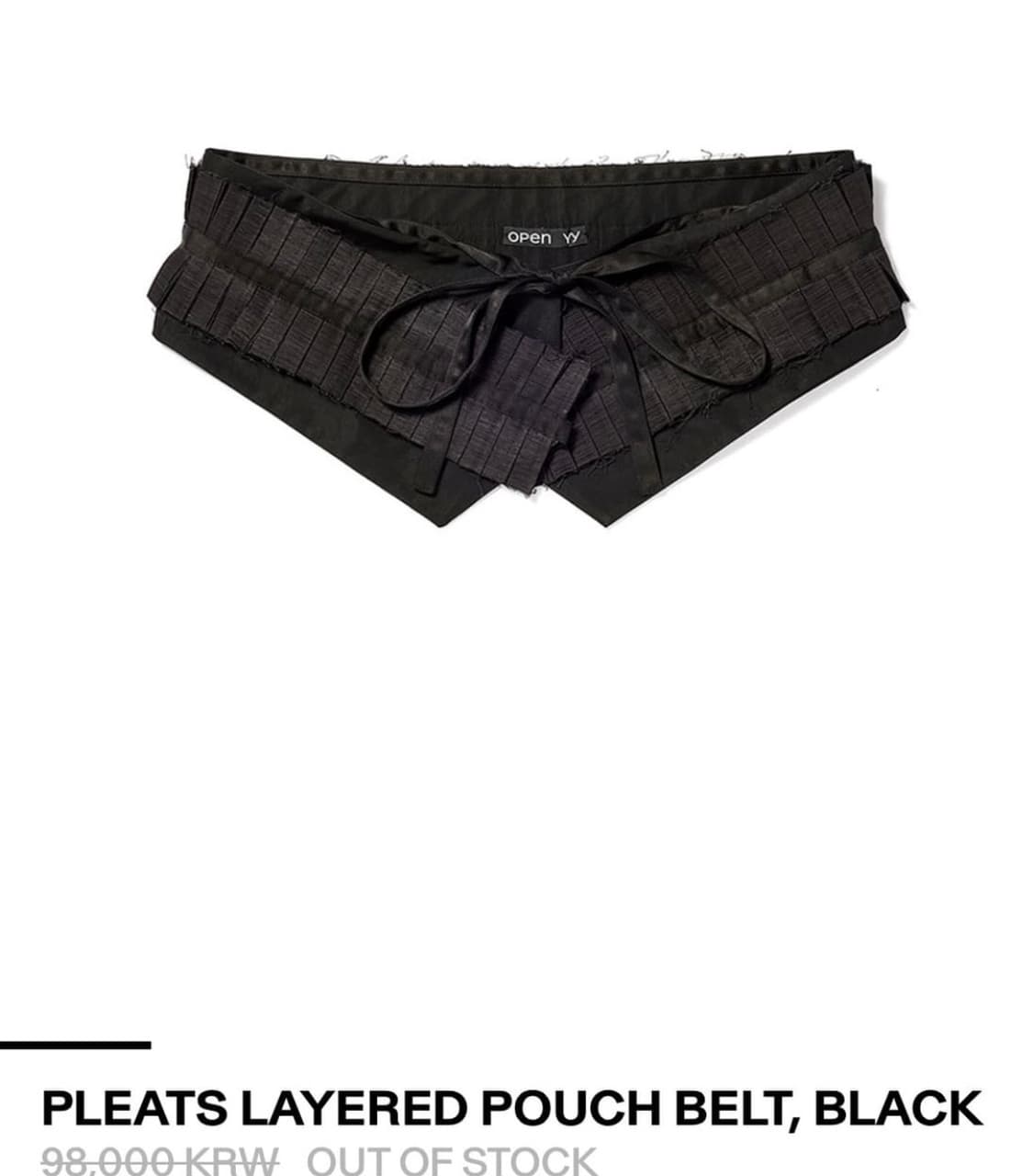 Open YY 플리츠 레이어드 파우치 벨트 상품이미지1