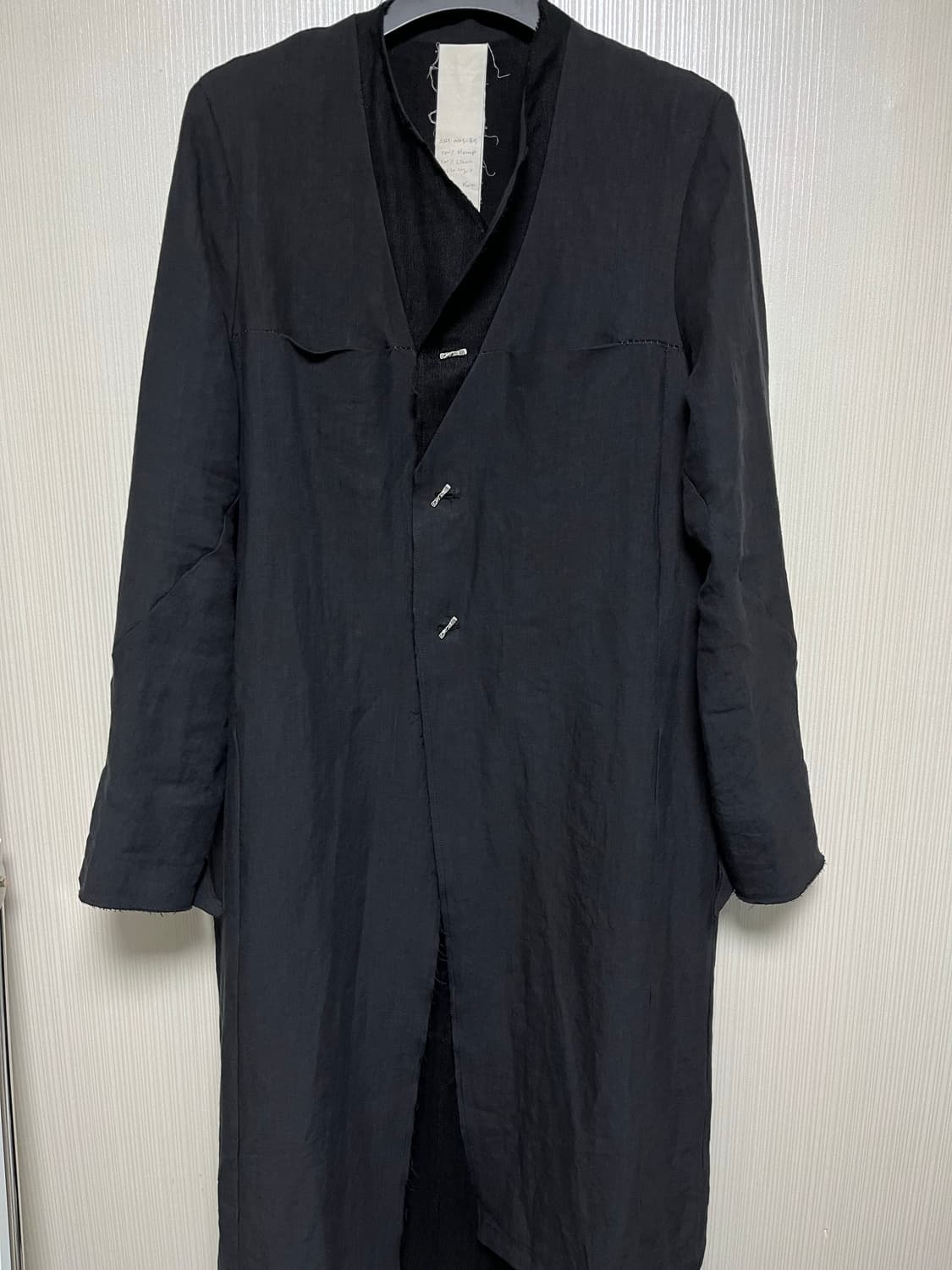 [48] san263-1 single breasted hemp coat 상품이미지1