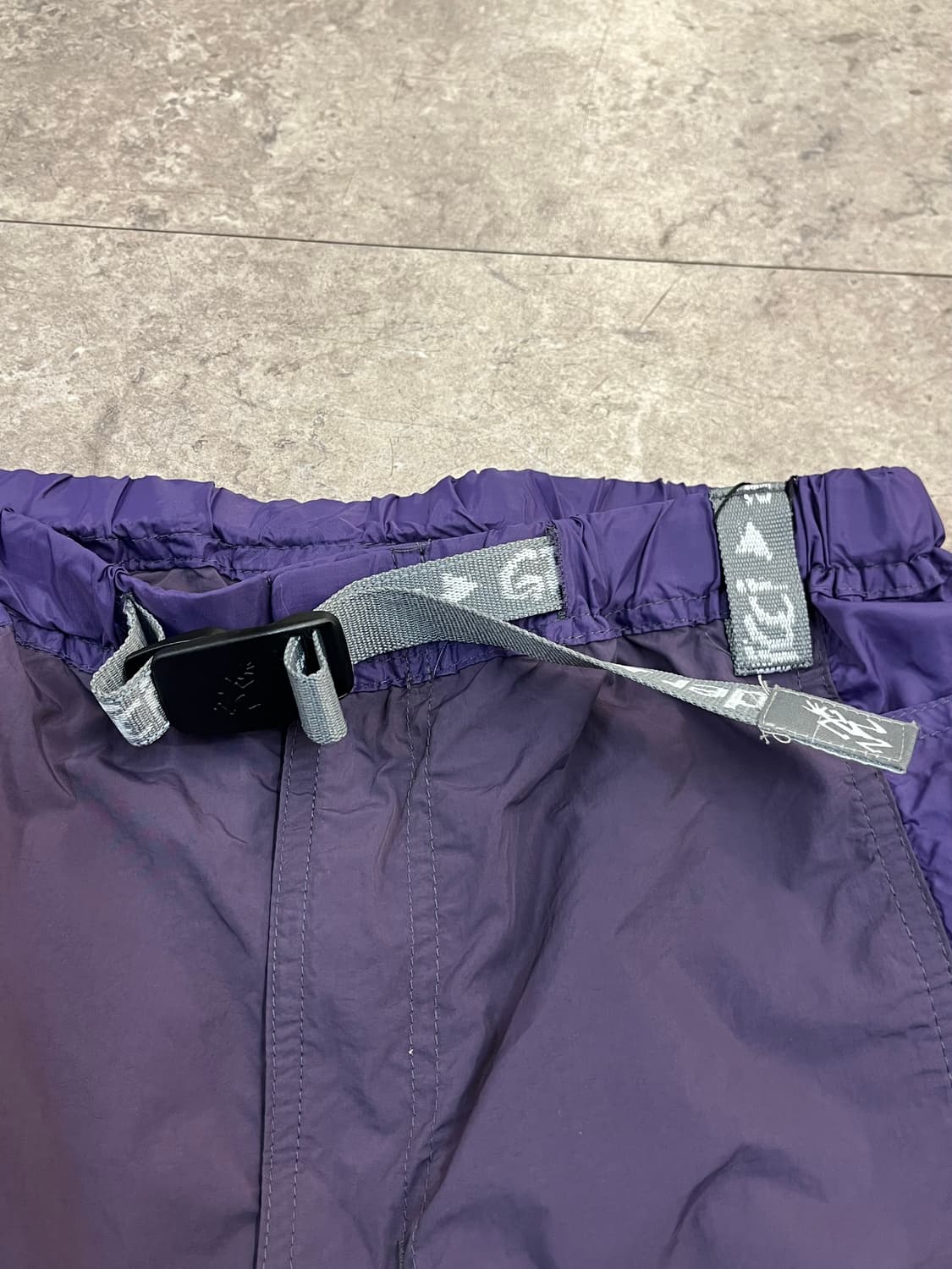 앤드원더X그라미치 패치워크 윈드 하프 팬츠 퍼플 XL #csz3275  상품이미지5