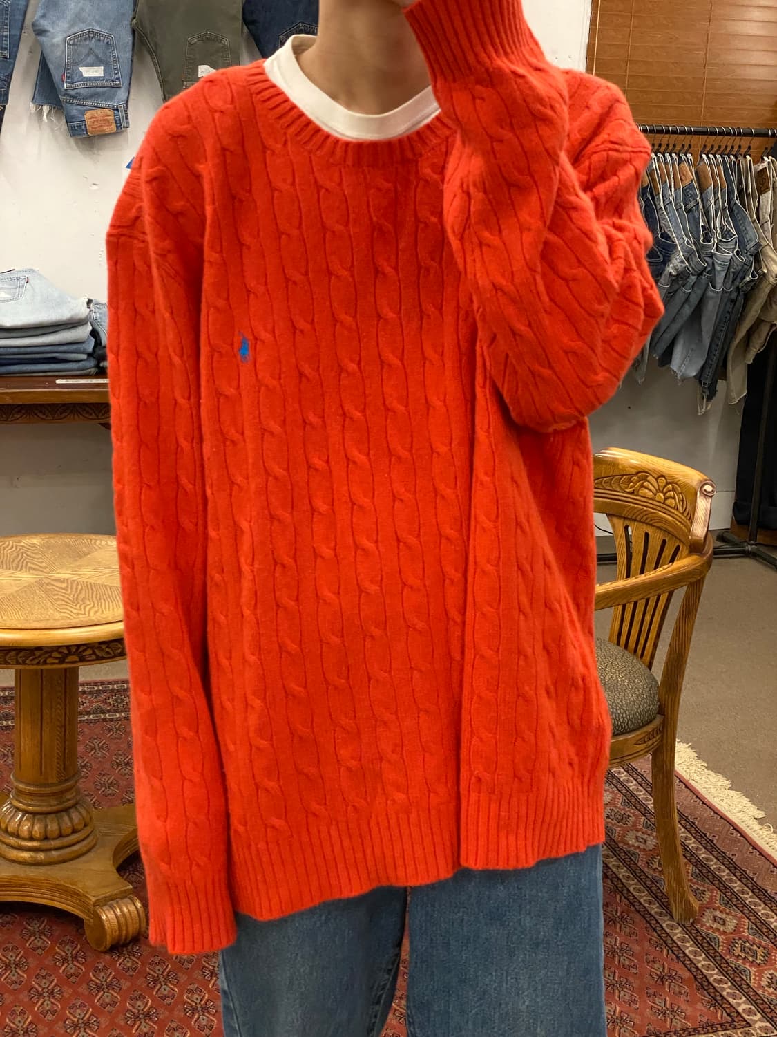 폴로 랄프 로렌 앙고라 케이블 니트 상품이미지5