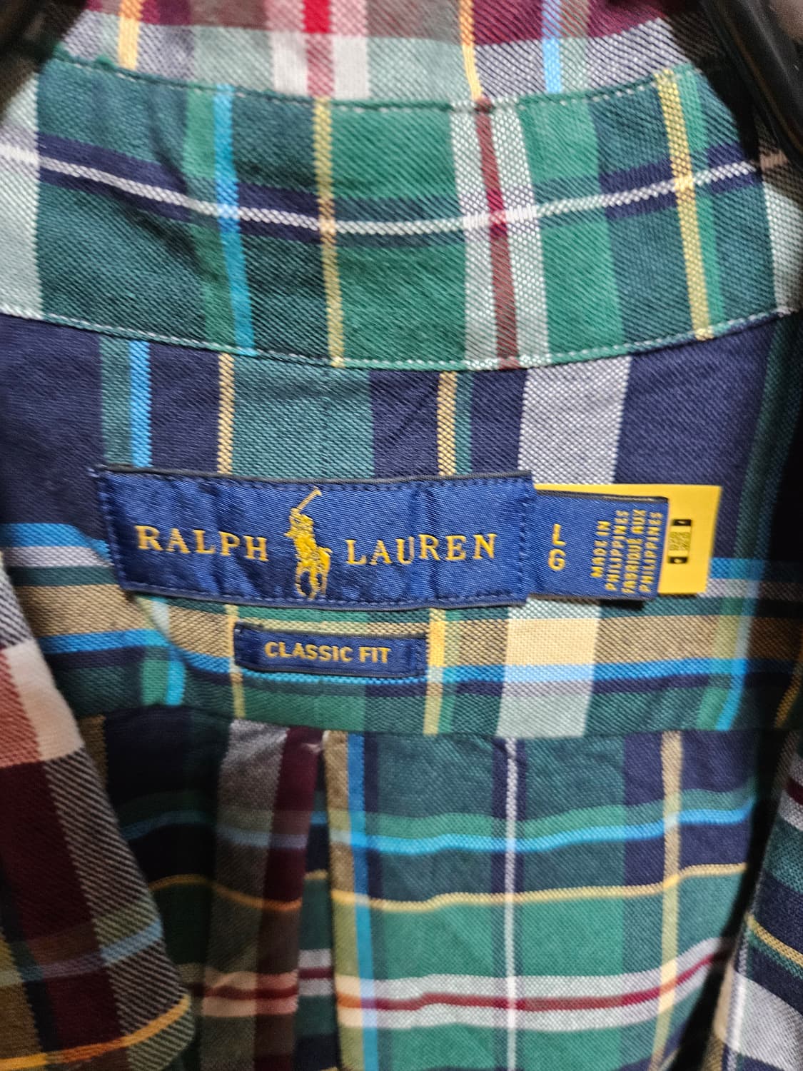 폴로 클래식핏 체크셔츠 L  상품이미지2
