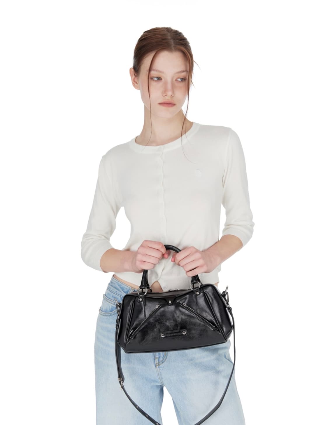 Faux Leather Mini M.O.S Bag 상품이미지1