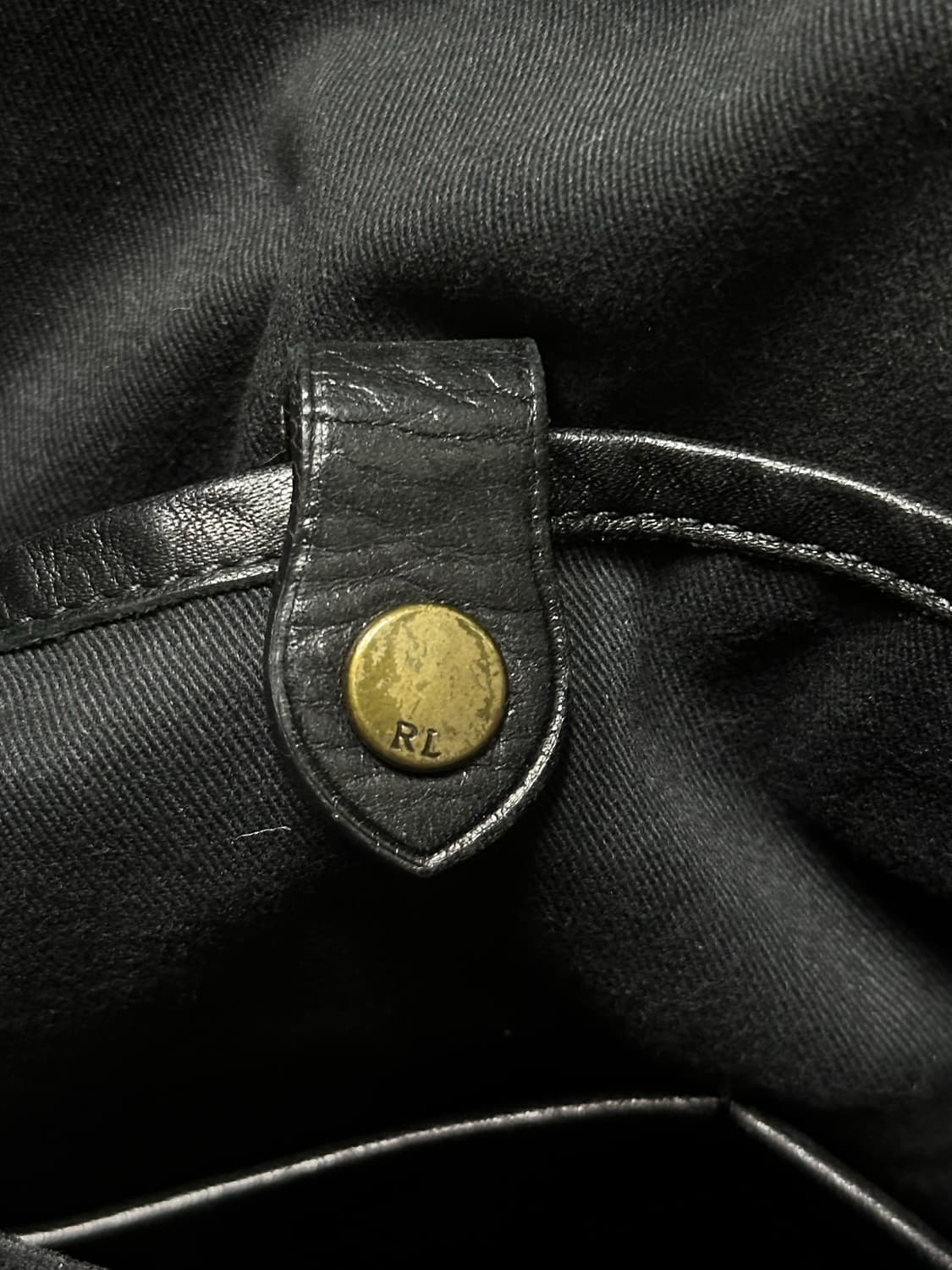 Polo by Ralph Lauren 블랙브라운 통가죽 레더 토트백 상품이미지8