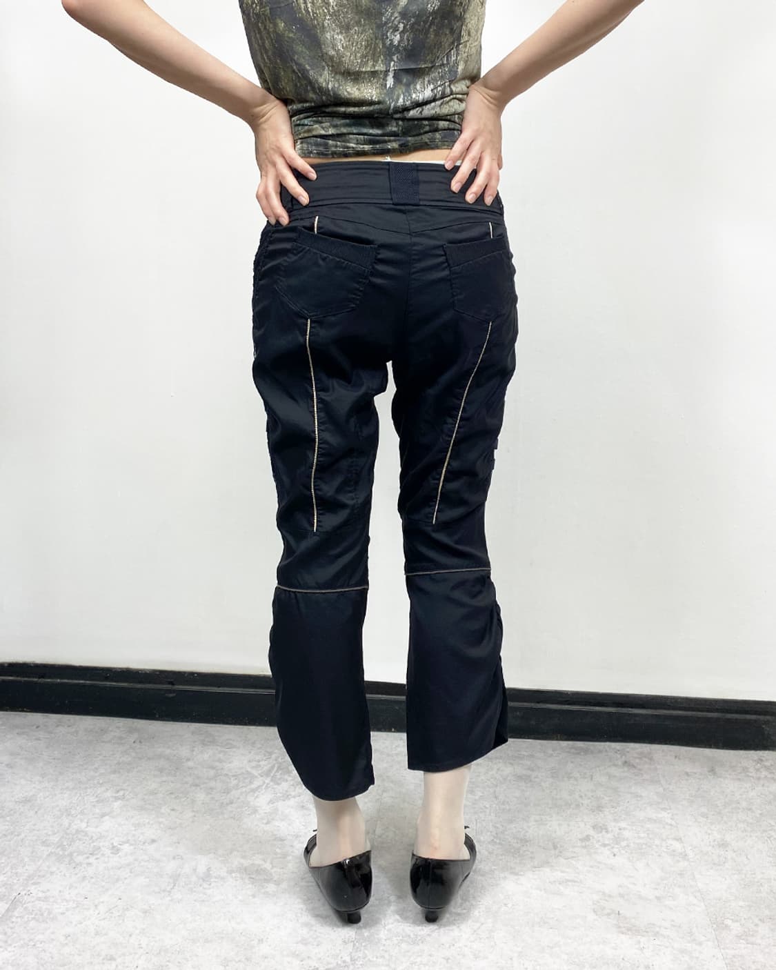 리츠코 시라하마 메쉬 패널 카프리 팬츠 상품이미지2