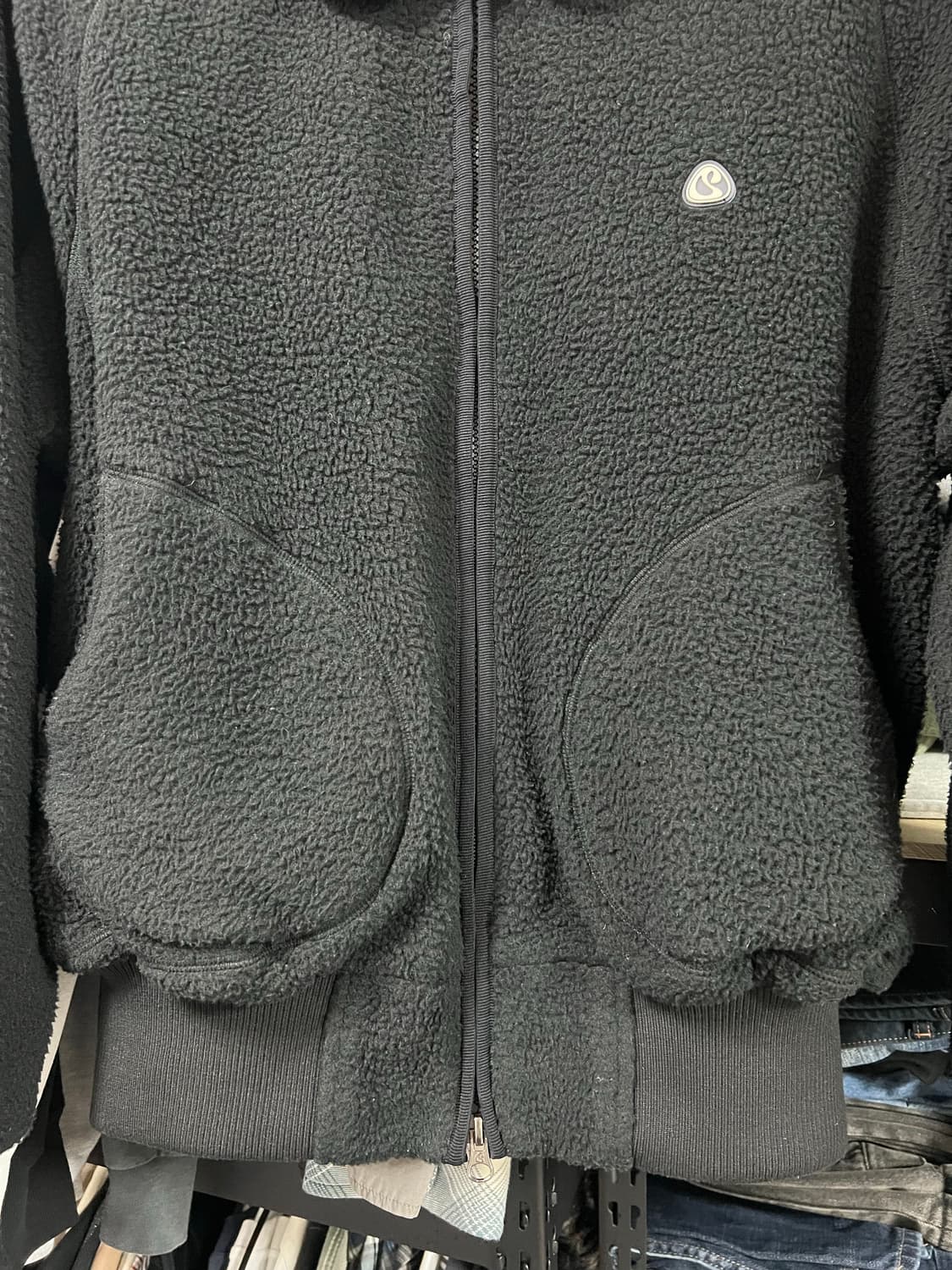코이세이오 ROUND COLLAR FLEECE JACKET BLACK 상품이미지3