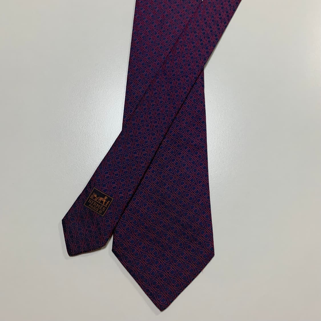 에르메스(HERMES) H모노그램 기하학적패턴 명품넥타이 최상급 9cm 상품이미지1