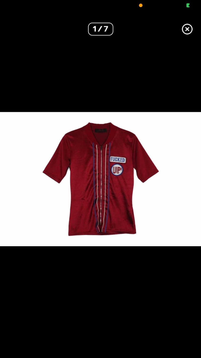 히스테릭글래머 fucked up 반팔 집업 티셔츠 상품이미지1