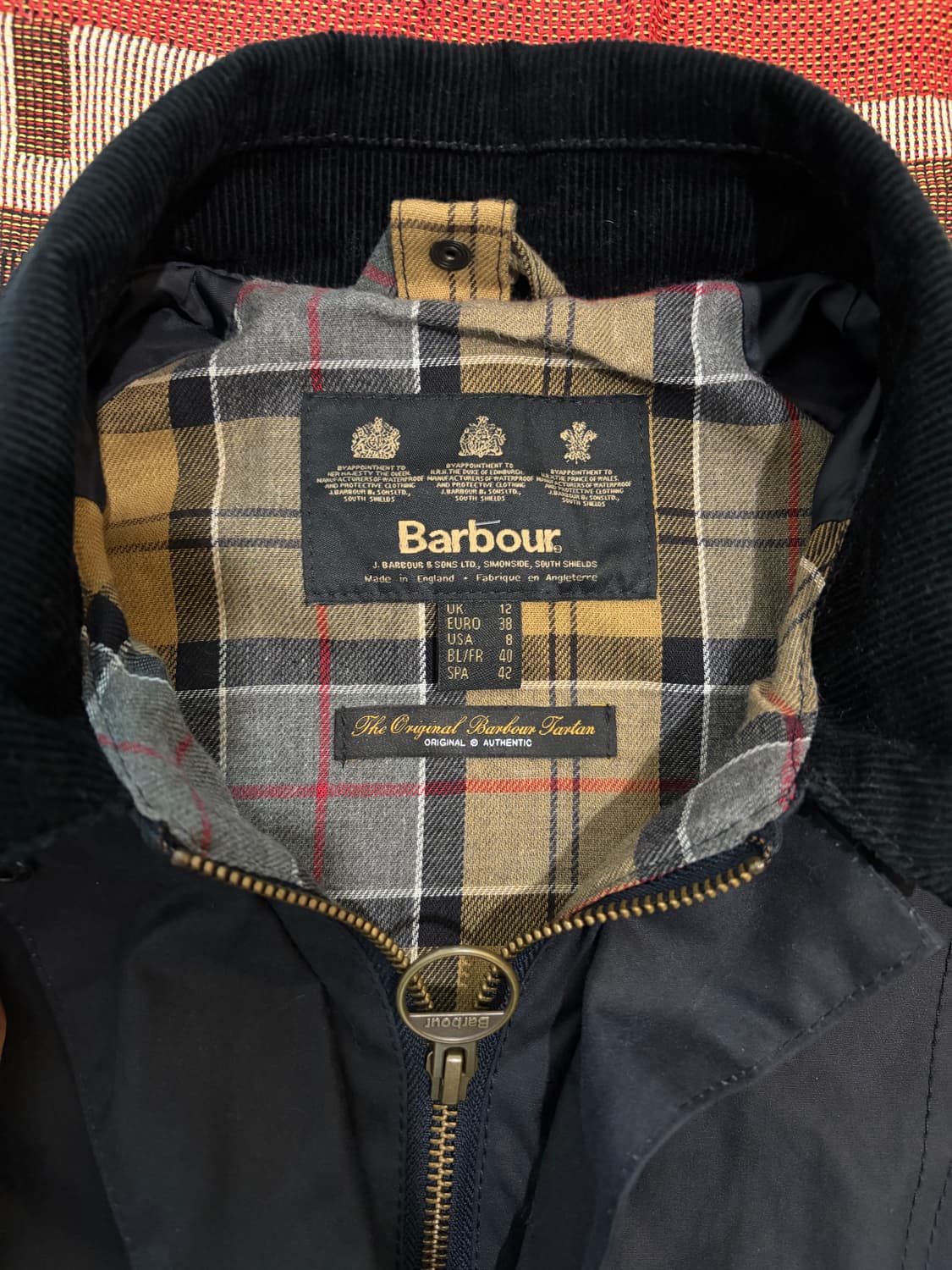 38) 바버 비데일 왁스자켓 네이비 상품이미지3