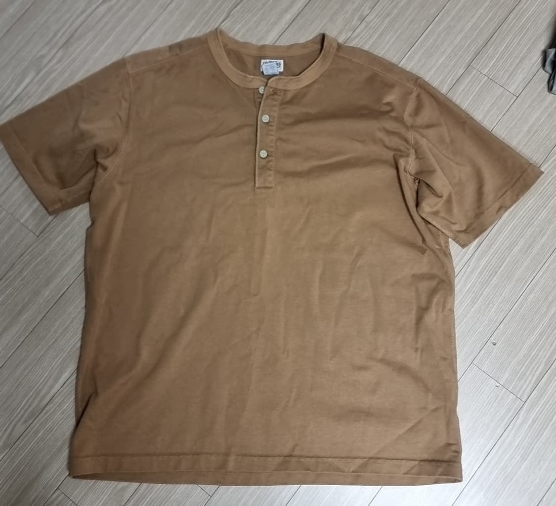 아메카지 복각 브론슨 헨리넥 반팔 티셔츠 카멜(105) 상품이미지1