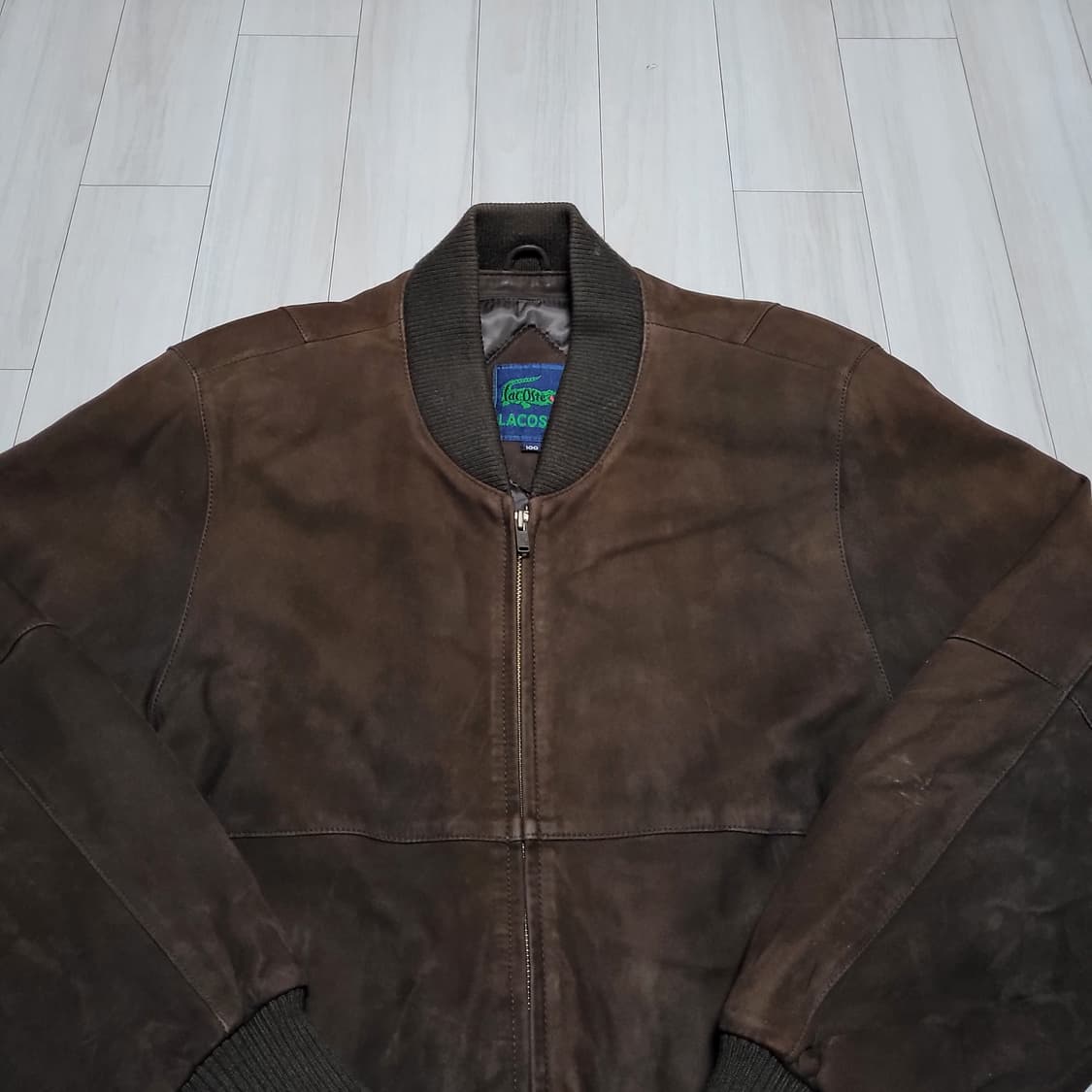 (L) 90s 라코스테 양가죽 스웨이드 봄버자켓 상품이미지8
