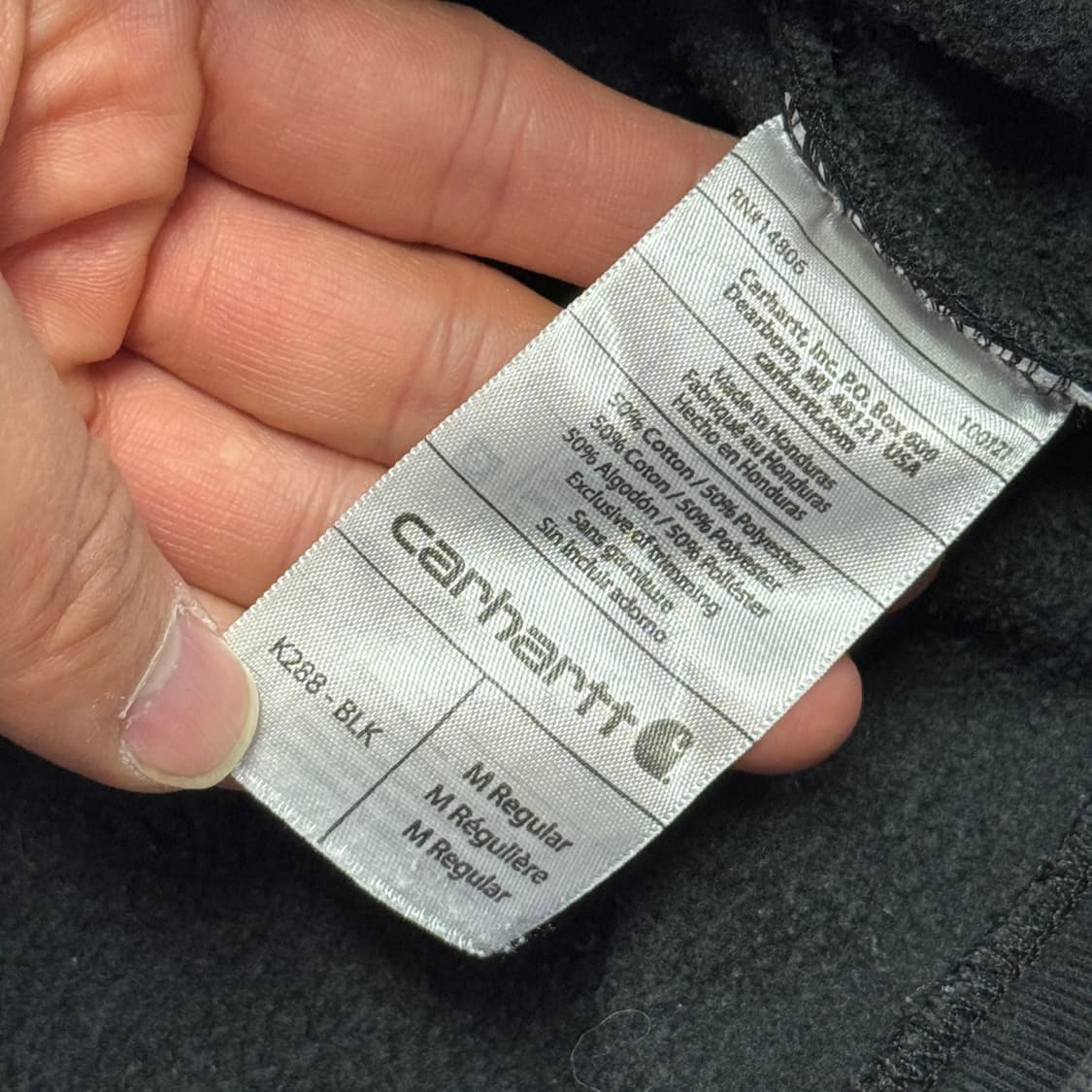 칼하트 사이드라인 블랙 후드 M 상품이미지6