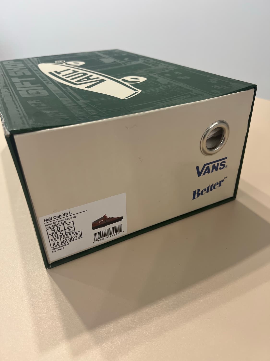 반스 볼트 x 베러 기프트 샵 스케이트 하프 캡 VLT LX 버건디 상품이미지7