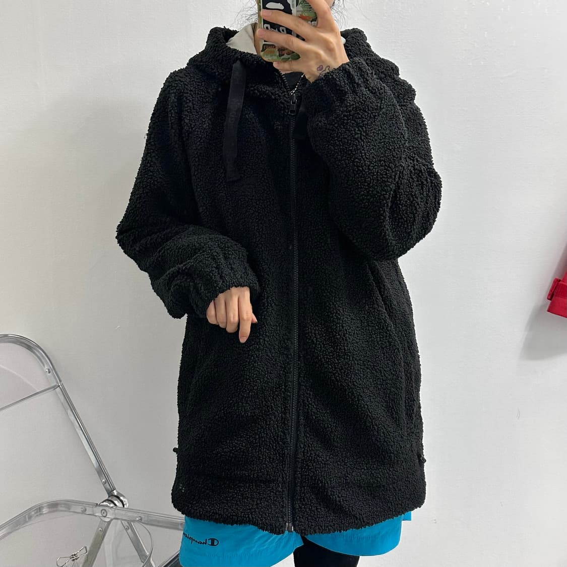 리복 보아 후리스 후드집업 자켓 상품이미지3