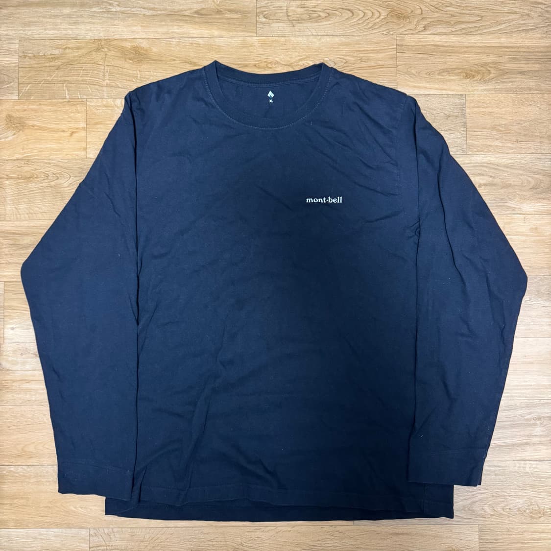 XL 몽벨 코튼 롱슬리브 긴팔 티셔츠 블랙 상품이미지1