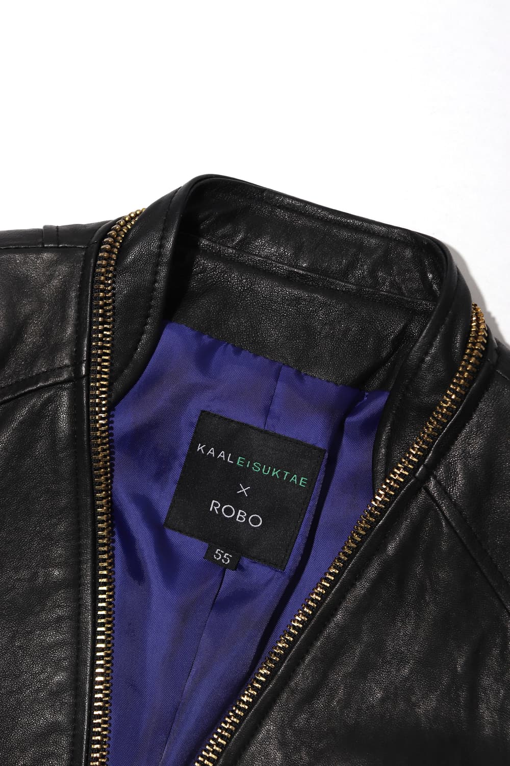 칼이석태 x 로보 골드 지퍼 램스킨 가죽재킷 women 55 상품이미지5