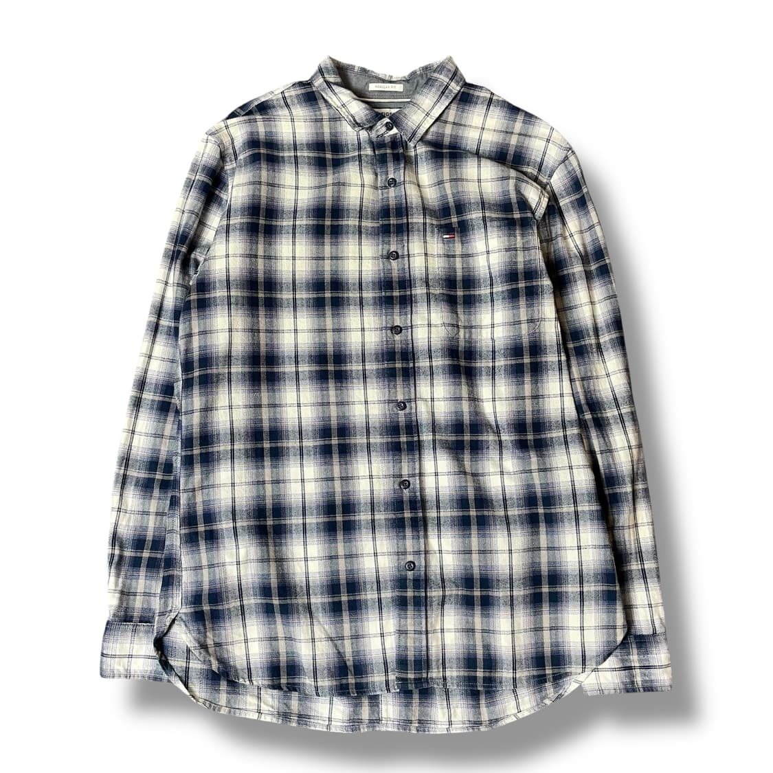 타미힐피거 블루 체크 레귤러핏 L 상품이미지1