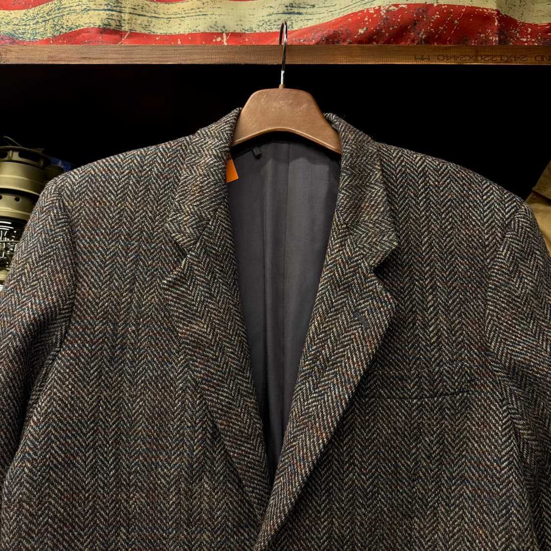 90s 꼼데 가르송 옴므 헤링본 패턴 울 스포츠 코트 테일러 블레이져 상품이미지3