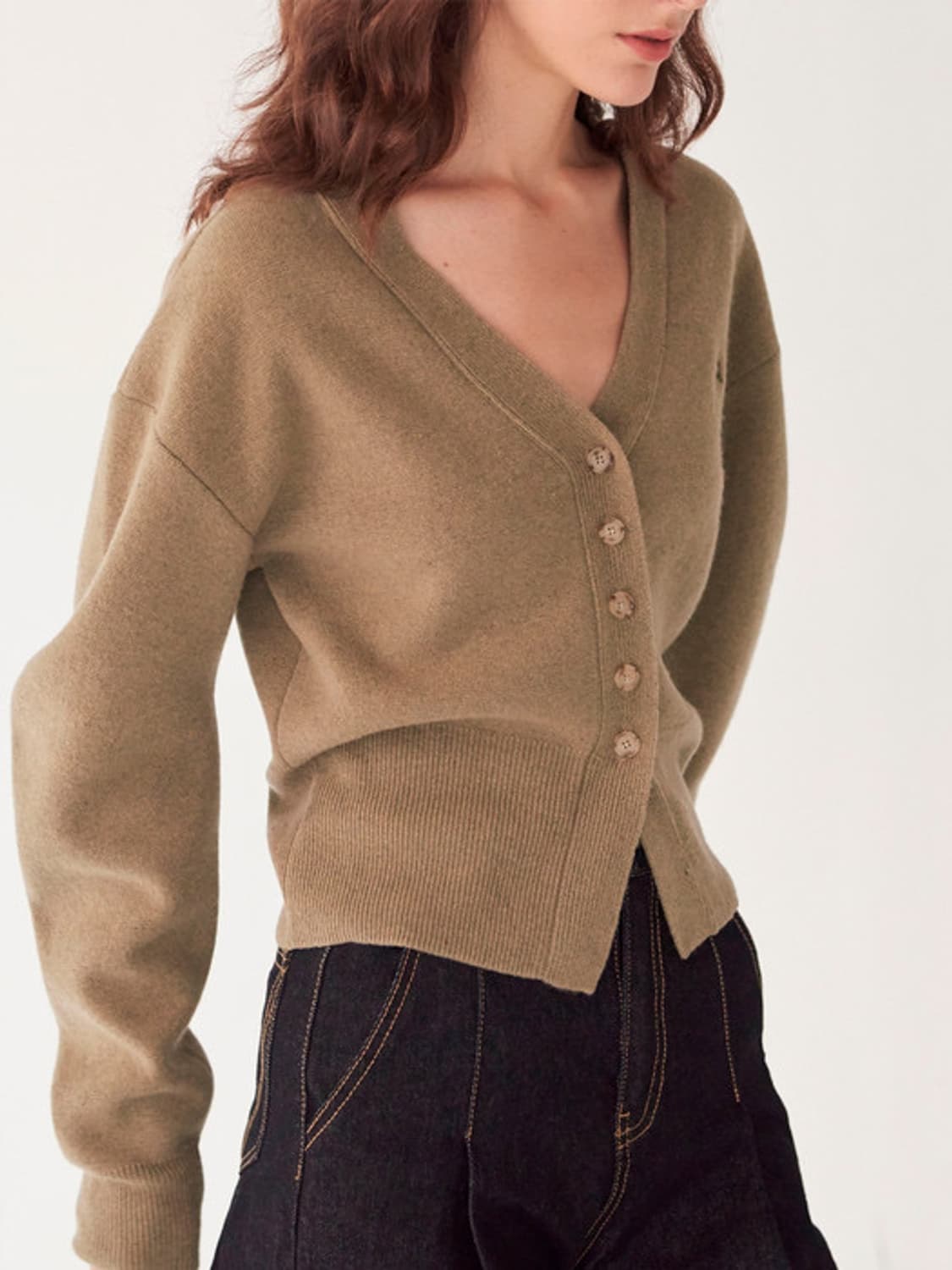 DIAGONAL 다이애그널 라운드 실루엣 가디건 상품이미지4