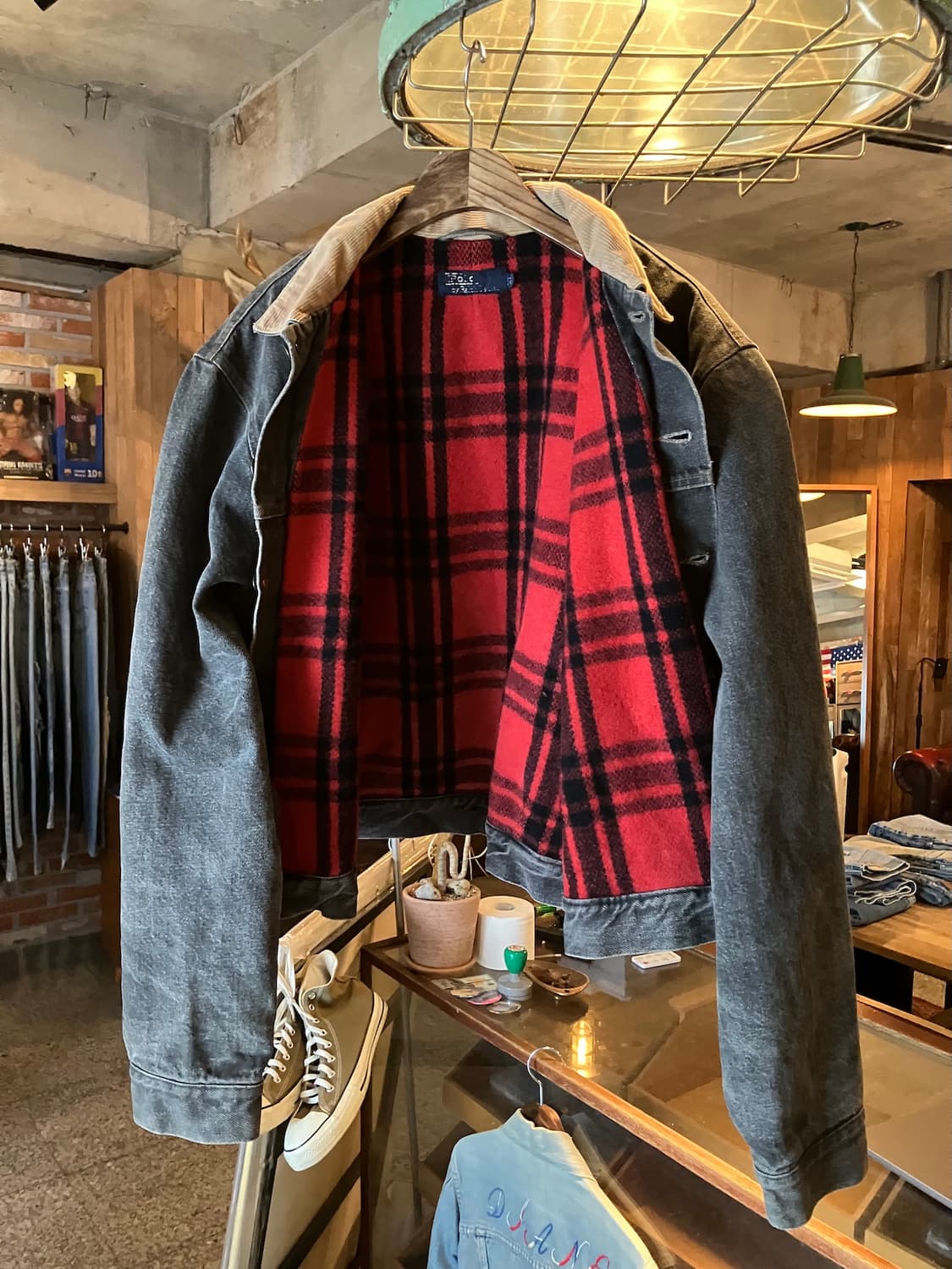 80s USA 폴로 랄프로렌 2세대 블랙 데님 자켓 상품이미지3