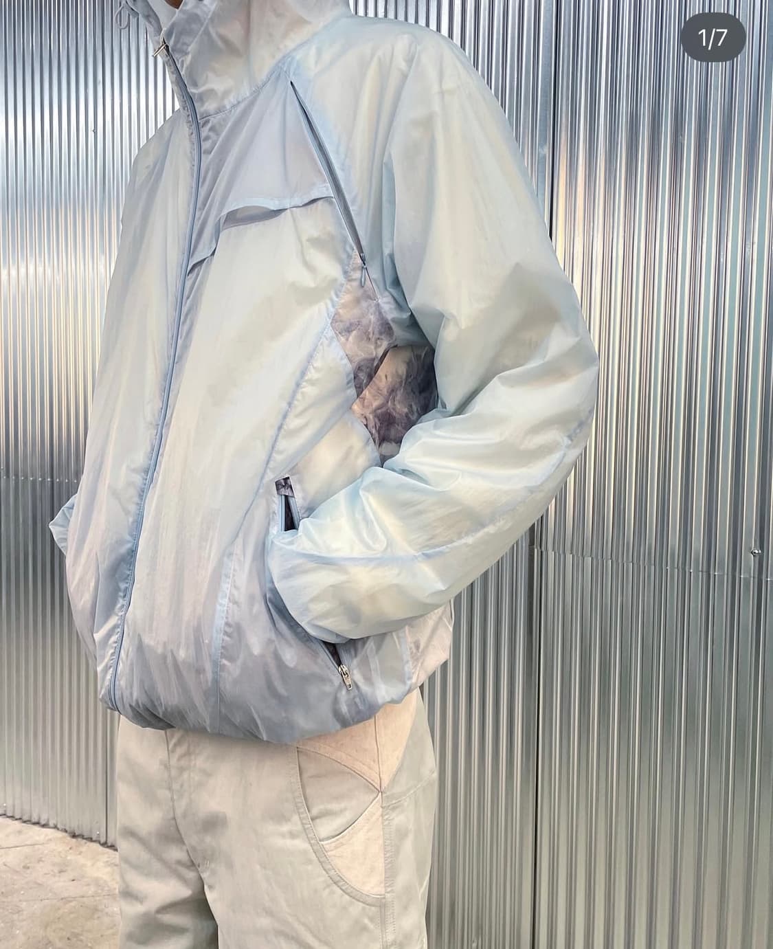 xlim 엑슬림 바람막이 3사이즈 스카이블루 상품이미지2