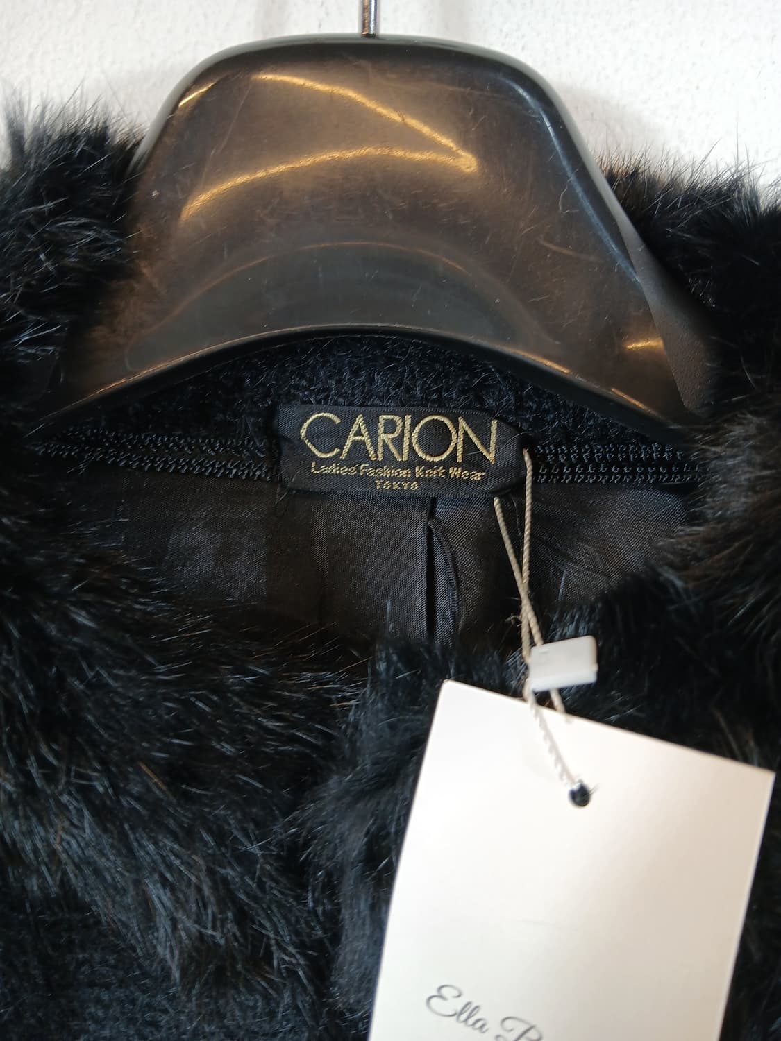 CARION 밍크울캐시미어 블랙 가디건 110 XXL 새제품 상품이미지3