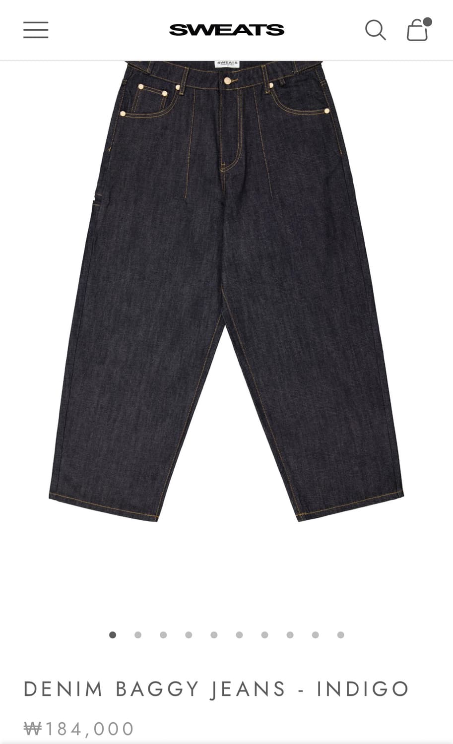 스웻 콜렉티브 데님 배기 32 sweat collective 상품이미지3