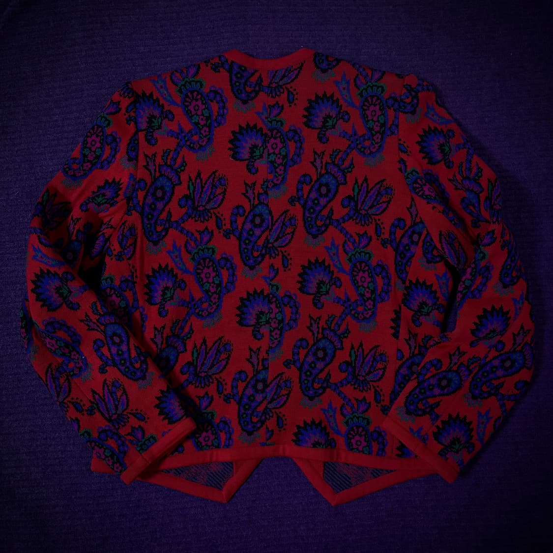 80s–90s YSL 입생로랑 Paisley Knit Jacket 상품이미지7