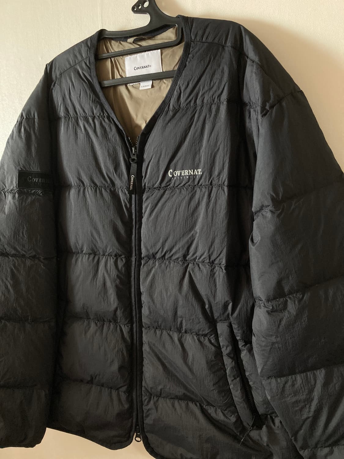 커버낫 구스 패딩 블랙 L 상품이미지3