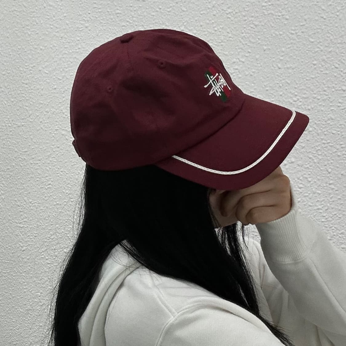 스투시 자수로고 와인 볼캡 상품이미지2