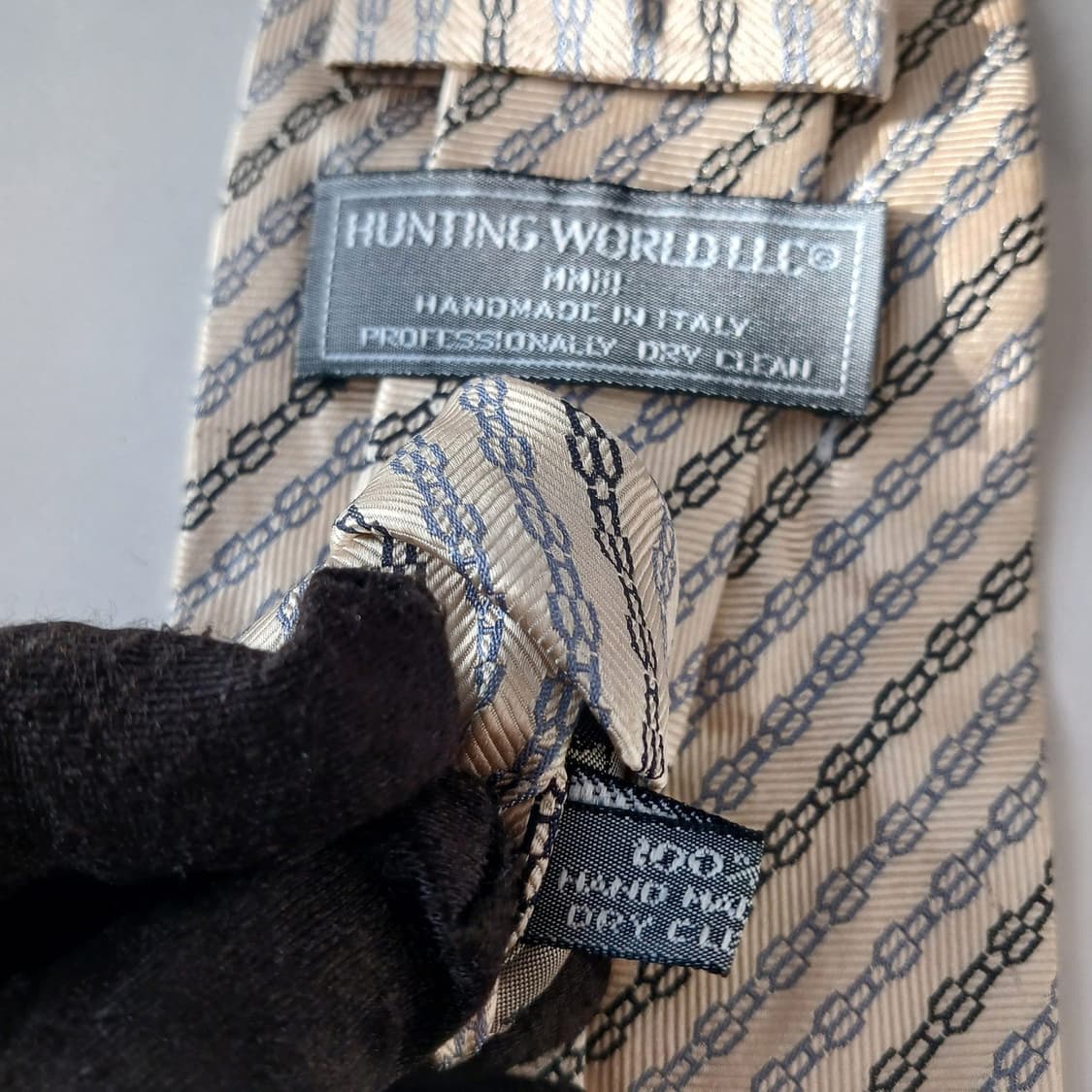 헌팅월드 실크 체인 스트라이프 넥타이 9.7cm A+등급 A19498
 상품이미지8