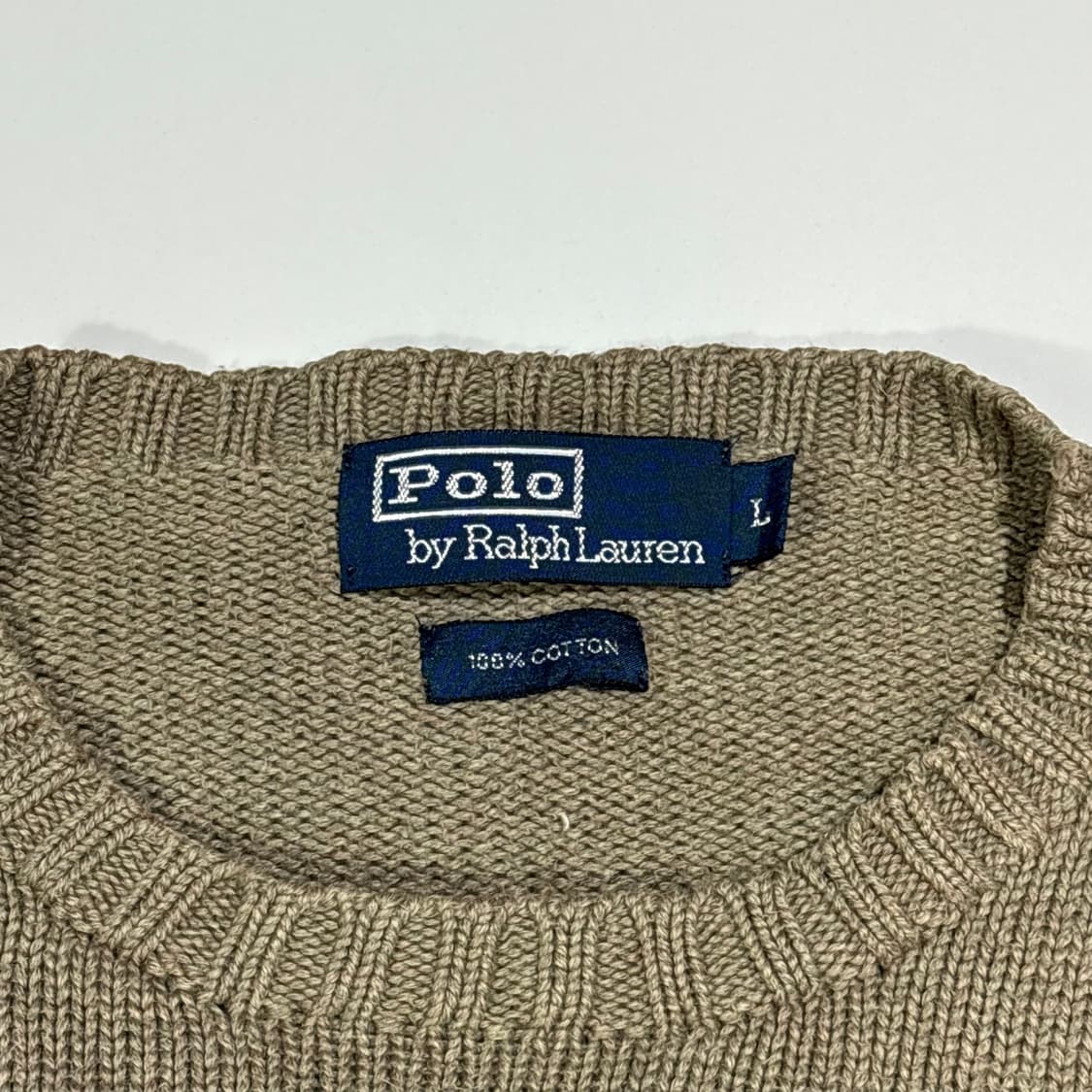폴로 랄프로렌 베이지 코튼 니트 상품이미지3