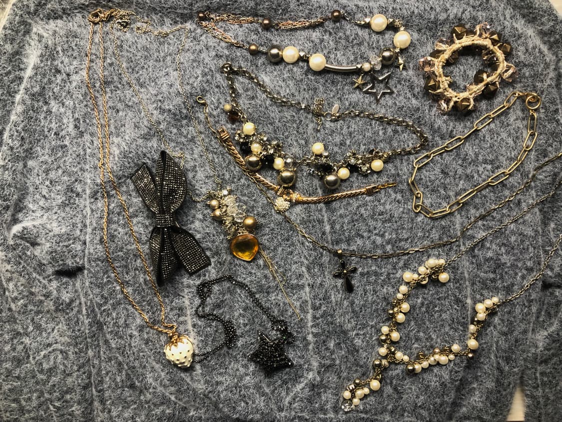 빈티지 목걸이 팔찌 헤어핀 /갸루 펑크 상품이미지1