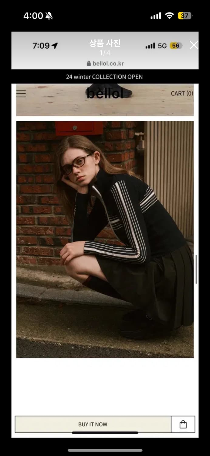 Bellol Stitch Coloring Knitwear Zip-up N 상품이미지1