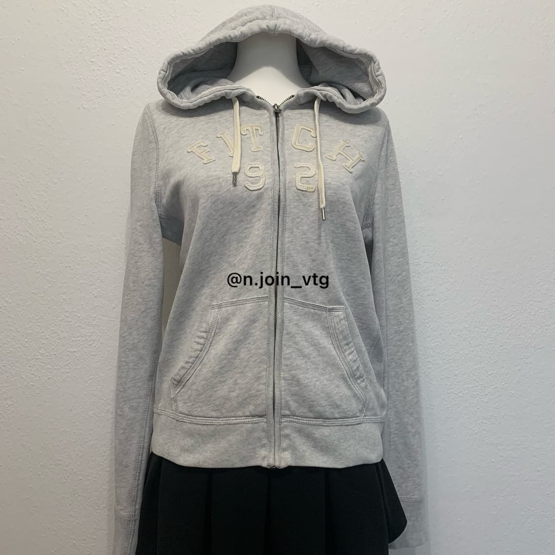 아베크롬비 멜란지 그레이 후드집업 상품이미지1