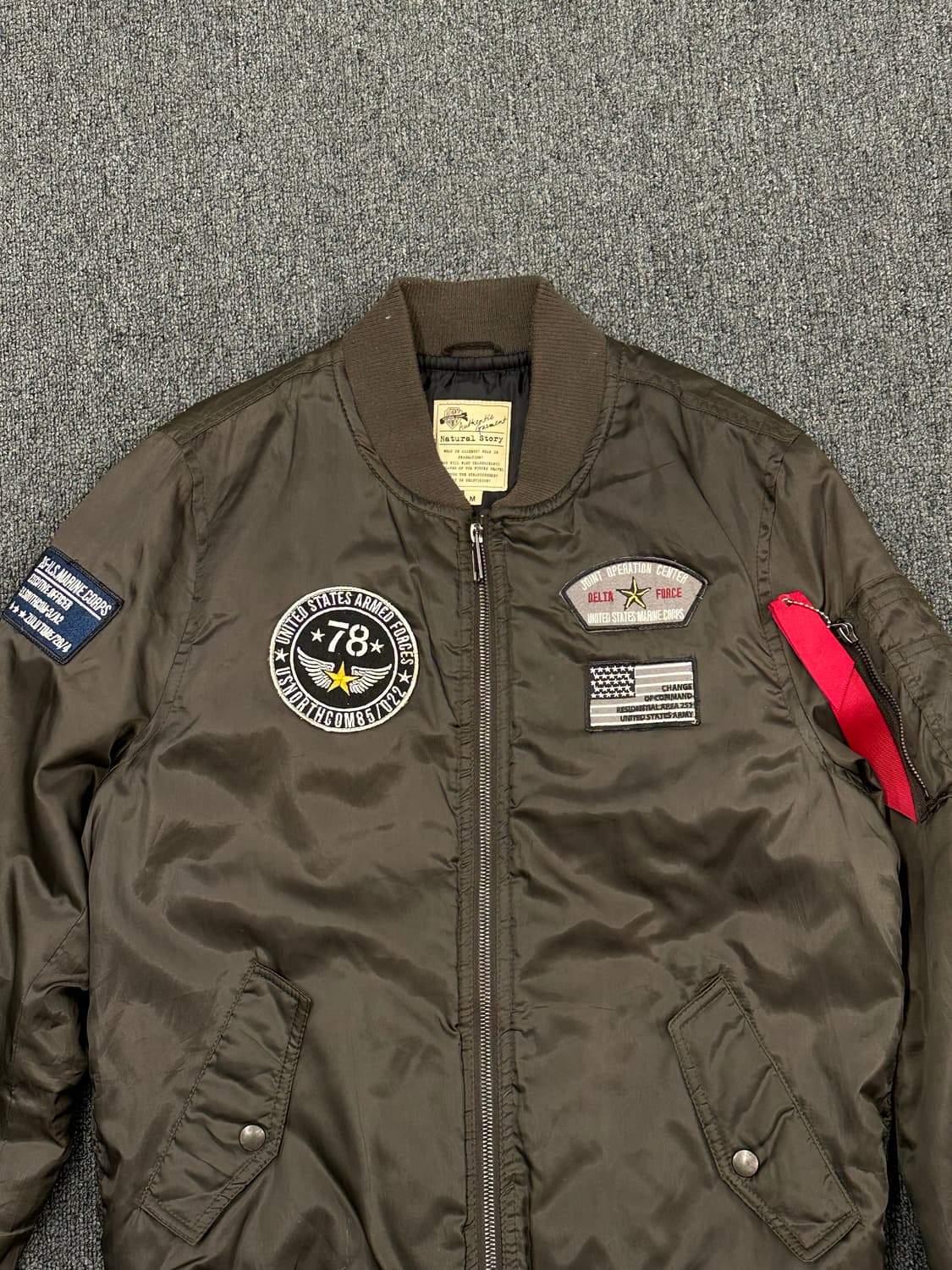 M)Natural story 빈티지 패치 항공 점퍼 상품이미지4