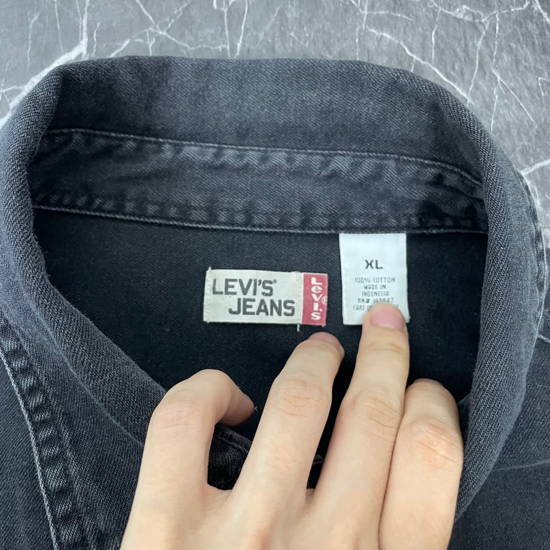 리바이스 흑청 웨스턴 데님 셔츠 상품이미지8