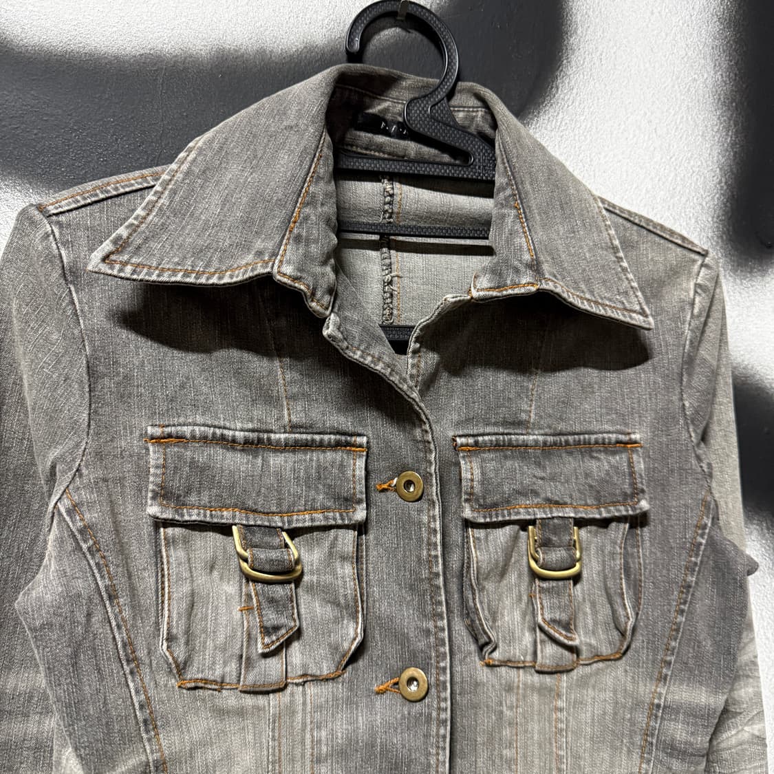 VTG 빈티지 멀티 포켓 버클 디테일 워싱 디테일 데님 자켓 상품이미지3