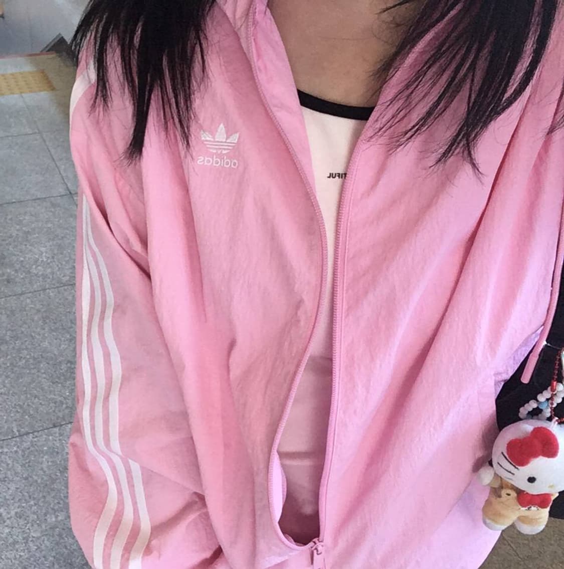 아디다스 핑크 윈드브레이커 바람막이 희귀 핀터깔 쿨핑크 딸기우유 상품이미지10